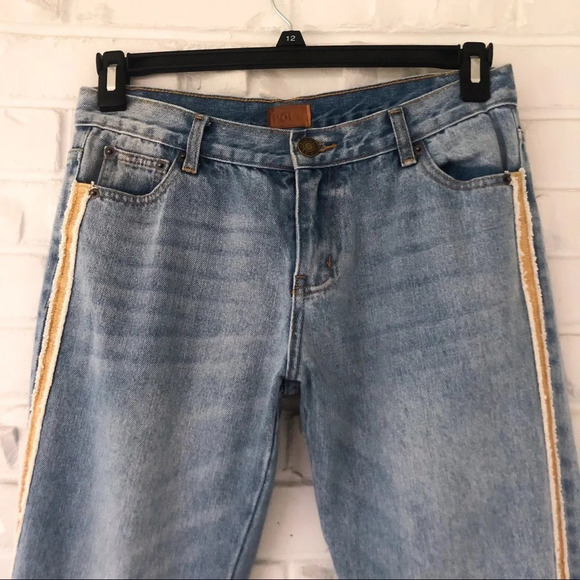 POL Released Hem Gold Piped Straight Leg Jean M - Picture 3 of 9